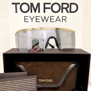 TOM FORD Style TF980 PAVLOS Sunglasses in Gold with Silver Mirror